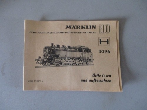 Marklin notice 3096 - notice,