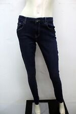 Guess Jeans Donna Taglia 38 Pantalone Blu In Cotone Pant Trousers Hose Logo