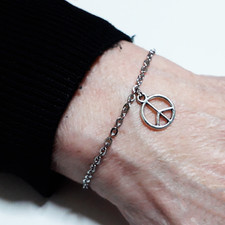 Bracciale Pace Argento da Uomo