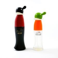 2x FLACONI VUOTI Coppia Parfum MOSCHINO EdT 1pz. x50ml+1pz. x25ml Spray Vintage