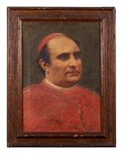 Fabio Fabbi Bologna, 1861 – Casalecchio di Reno, 1945 "Cardinale Svampa" olio