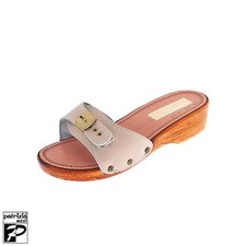 Patrizia Azzi 842 Beige Zoccoli Donna Poliuretano Soletta Pelle Made in Italy