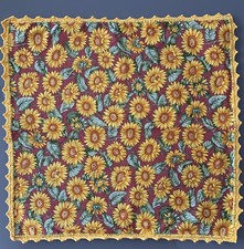 Tovaglietta all’americana Cotone Fantasia girasoli ricamo Uncinetto fatto A Mano
