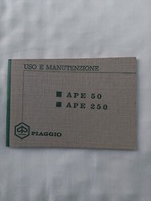 Libretto uso e manutenzione Ape 50 - Ape 250 1ª edizione originale