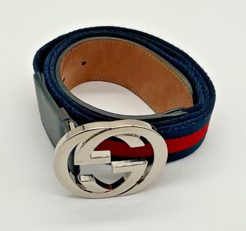 Gucci web fibbia argento - web,