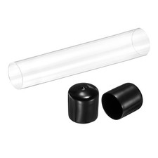 Tubo acrilico rigido trasparente, 51 mm ID x 55 mm OD 12" tubo di plastica rotondo con tappo