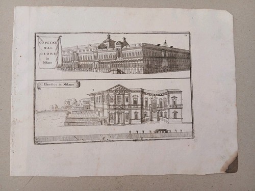 Stampa antica ospital maggiore - antica,