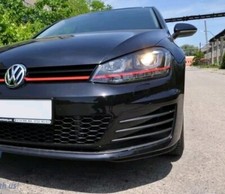 FARI VW GOLF 7 ANGEL EYES GTI ROSSI AD U LED DAYLINE NERI DRL+MOTORNI DAL 12--17