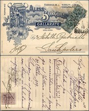 Fabbrica di tessuti, lino, canape e cotone, gallarate, viag1910, ottimo stato