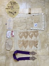 Grande lotto pizzi con spighetta e modelli bordi a pizzo ad ago tessuti Ricamati