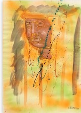 Xante Battaglia (1943)-Tecnica mista st Firmata su cart.no-Cm.70x50-no cornice