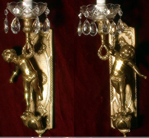 Coppia applique cherubino