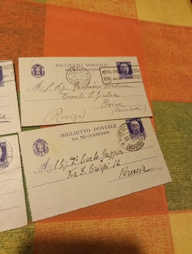 Biglietti postali 1933 - postali,
