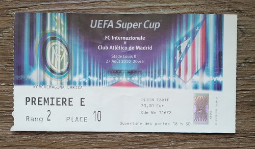 Biglietto uefa supercoppa 2010 - uefa,