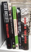 Lotto 5 libri tema calcio ultras heysel sinistra ancelotti stadio striscioni 