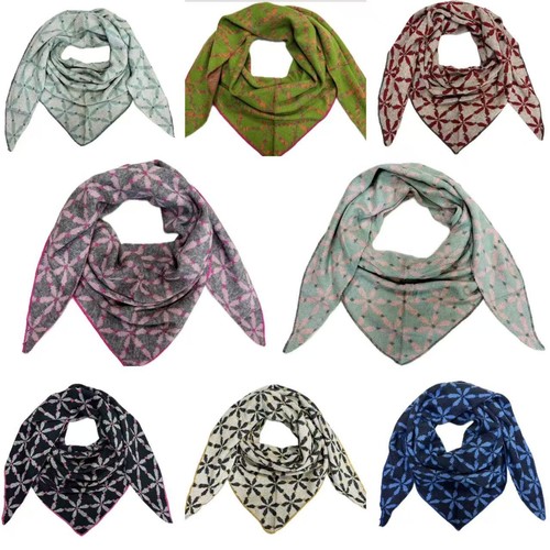 Triangolo sciarpa fiore - xl,
