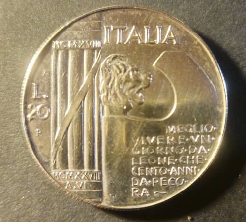 Moneta lire mussolini data - moneta,
