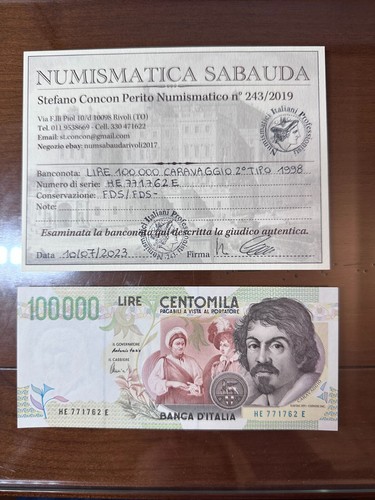 Banconota lire 100000 - banconota,