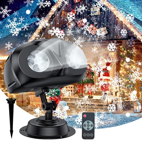Fiocchi neve proiettore - di, neve,