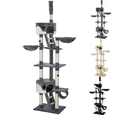 Tiragraffi per gatto XXL albero gatti gioco gichi palestra 240-260cm beig bianco