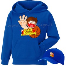 Gigi la trottola dash kappei felpa cappuccio pallacanestro cappellino omaggio