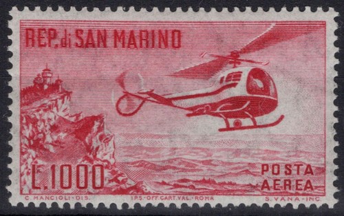 San marino 1961 posta aerea - san,