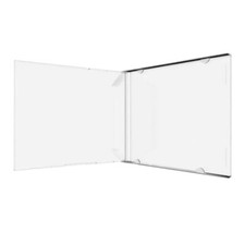50 Custodie MediaRange CD Jewel Case 10,4mm singole SENZA TRAY Clear BOX110