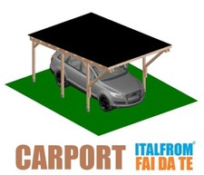 Carport legno 5x3 tettoia - legno,