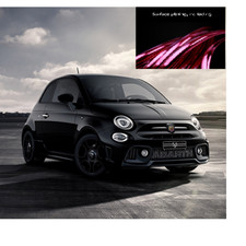 PROFILO CROMATO ROSSO FIAT 500