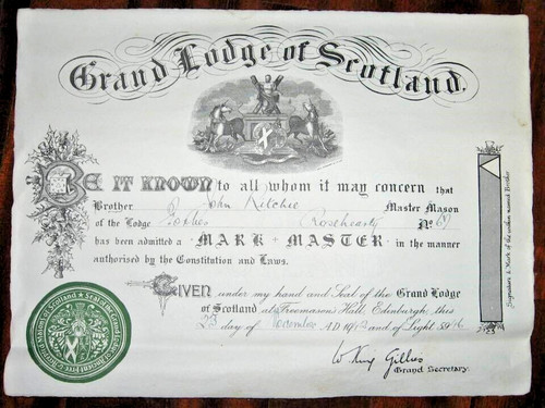 1942 certificato massonico - 1942,