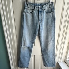 Jeans dritti tagliati a vita