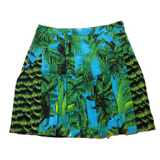 Gonna nuova con etichette H&M x Versace Palm plissettata mini in seta stampa palma coccodrillo linea A 6