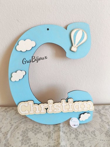 Lettera legno con nome - in,