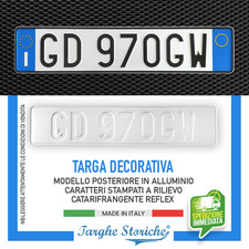 REPLICA TARGA AUTO POSTERIORE