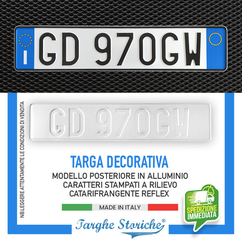 Replica targa auto - replica,
