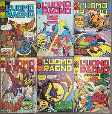i'Uomo Ragno Edizioni Corno Lotto di 6 albi anni 70