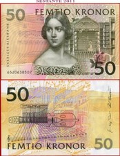 SVEZIA 50 CORONE 1996 Primo appuntamento P 62a UNC spedizione gratuita da 100€