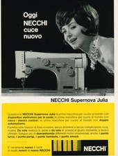 Necchi Supernova Julia/Miret manifattura Italiana Ricami e Tulli. Advertising