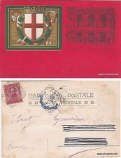 #  MILANO: 1900- INTERNO PALAZZO MARINO -STEMMA A RILIEVO ed. STOPPANI/CHIATTONE