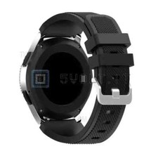 Cinturino Silicone per Samsung Galaxy Watch 46mm Nero Larghezza: 22 mm