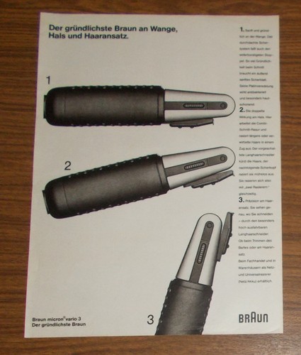 Rara pubblicità braun micron - rara,