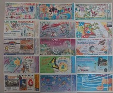 BIGLIETTO LOTTERIA 15 BIGLIETTI CON TAGLIANDO NO PIGHE NO FORI NO SCRITTE PERFET