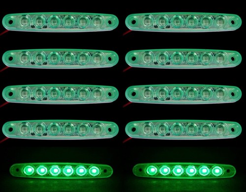 10x verde 24v led marker - led,