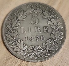 5 Lire 1870 Stato Pontificio