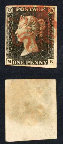 Penny black plate - (mb), 4