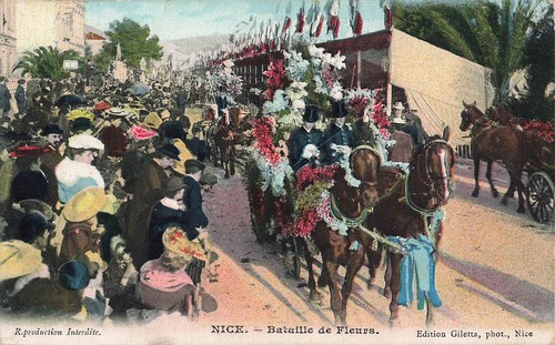 Cartolina nizza bataille - nizza,