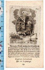 Santino - Holy Card - INCISIONE - San Romano martire