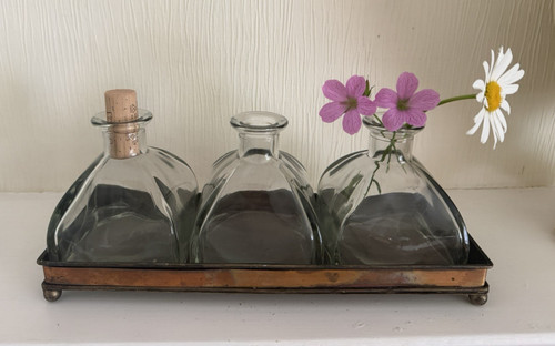 Three decorative glass - three,