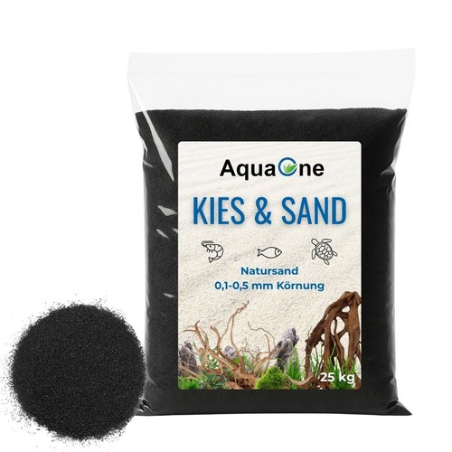 Sabbia nera per acquario - 25, kg