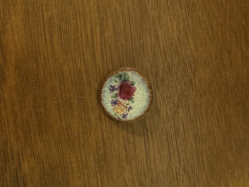 Spilla rosa floreale - , ceramica
